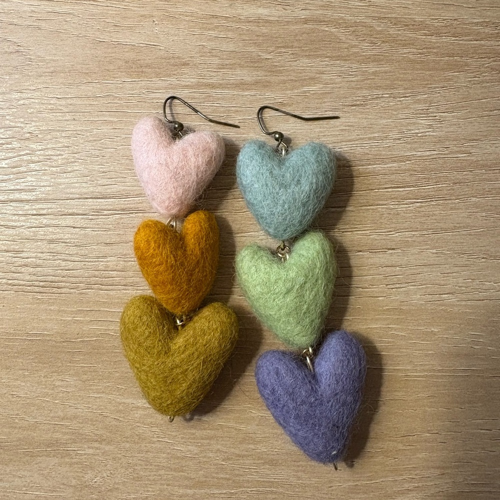 Colorful Heart Earrings